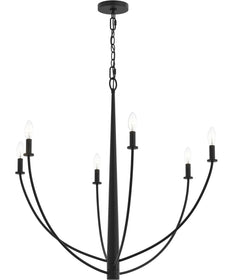 Jheni 6-Light Large Chandelier Matte Black