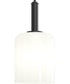 Reines 1-Light Pendant with Opal Glass Shade Matte Black