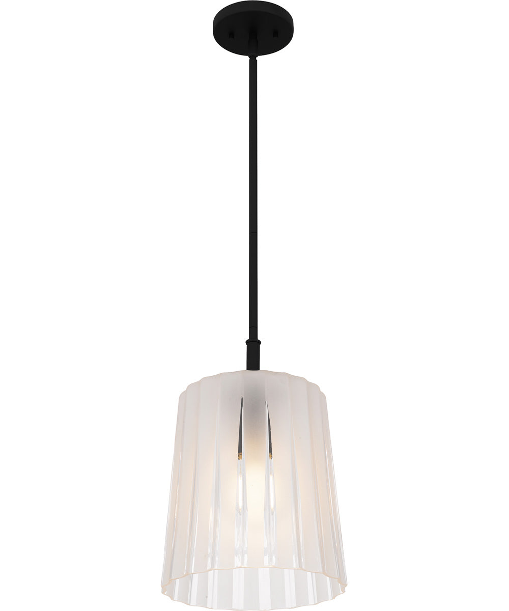 Gray Small 1-light Mini Pendant Matte Black