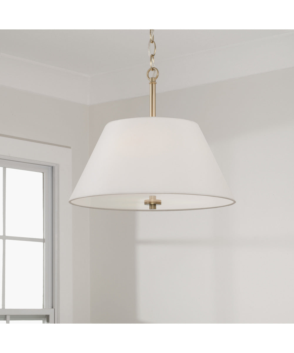Parson 3-Light Semi-Flush Matte Brass
