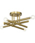 Arya 4-Light 20" Semi-Flush Mount Light Brushed Gold