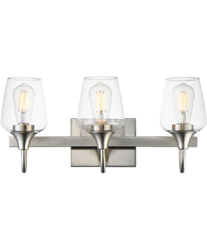 Goblet 3-Light Wall sconce Satin Nickel