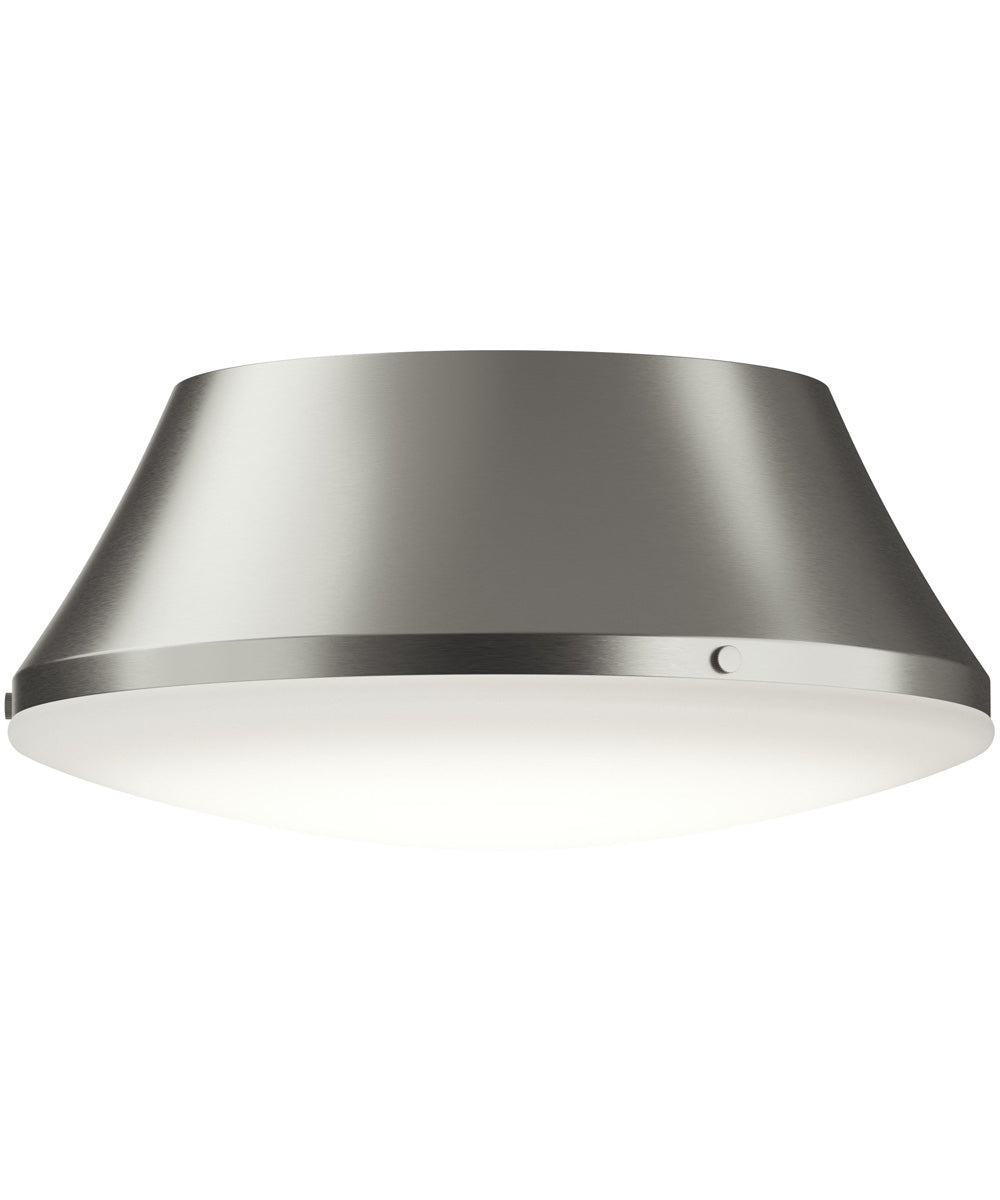 Avra Large 3-Light Flush Mount with Etched White Glass Shade Brushed Nickel