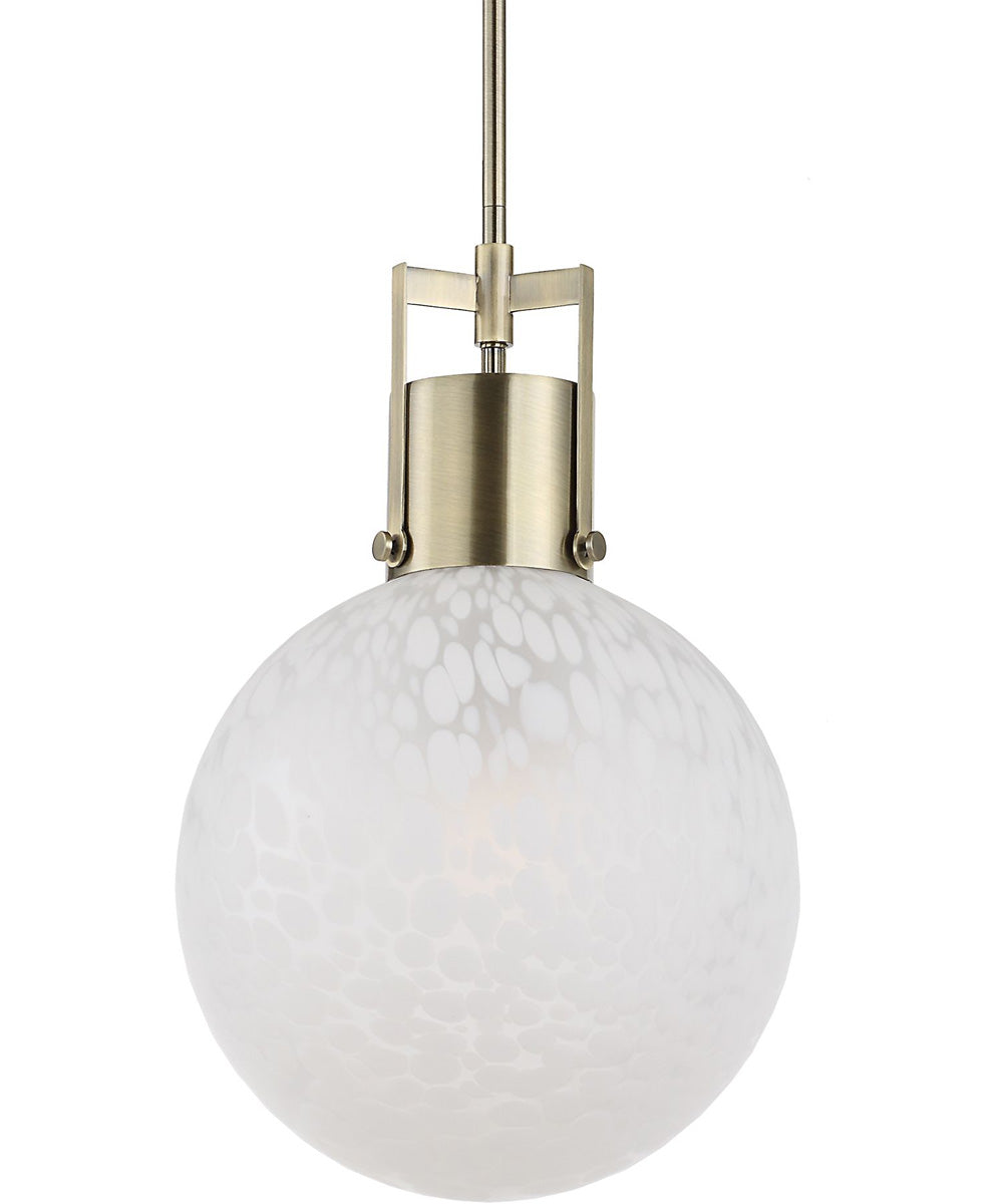 Huch 1 Light White Glass Pendant