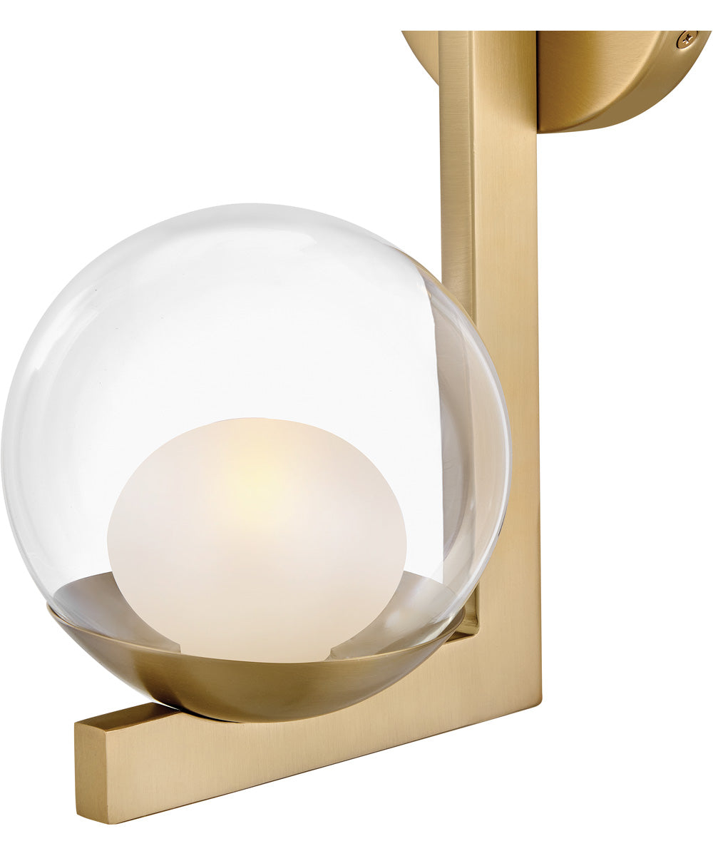 Sunni 1-Light Medium Single Light Sconce in Lacquered Brass