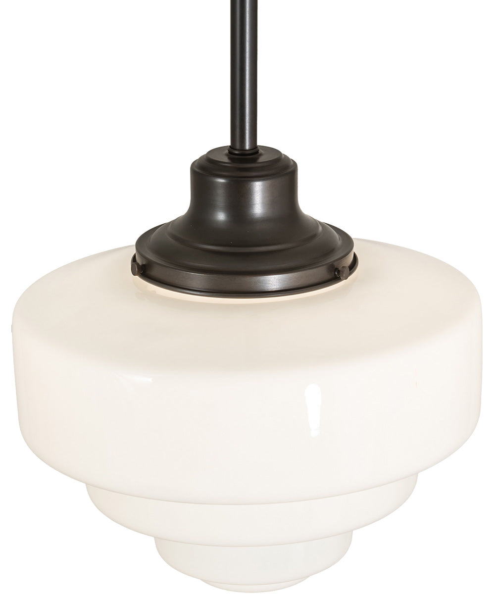 13" Wide Revival Schoolhouse Tiered Globe Pendant