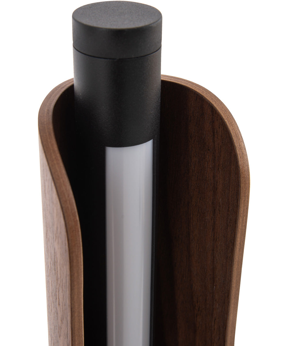 Cameron 1-Light Lighting Flat Black/Walnut