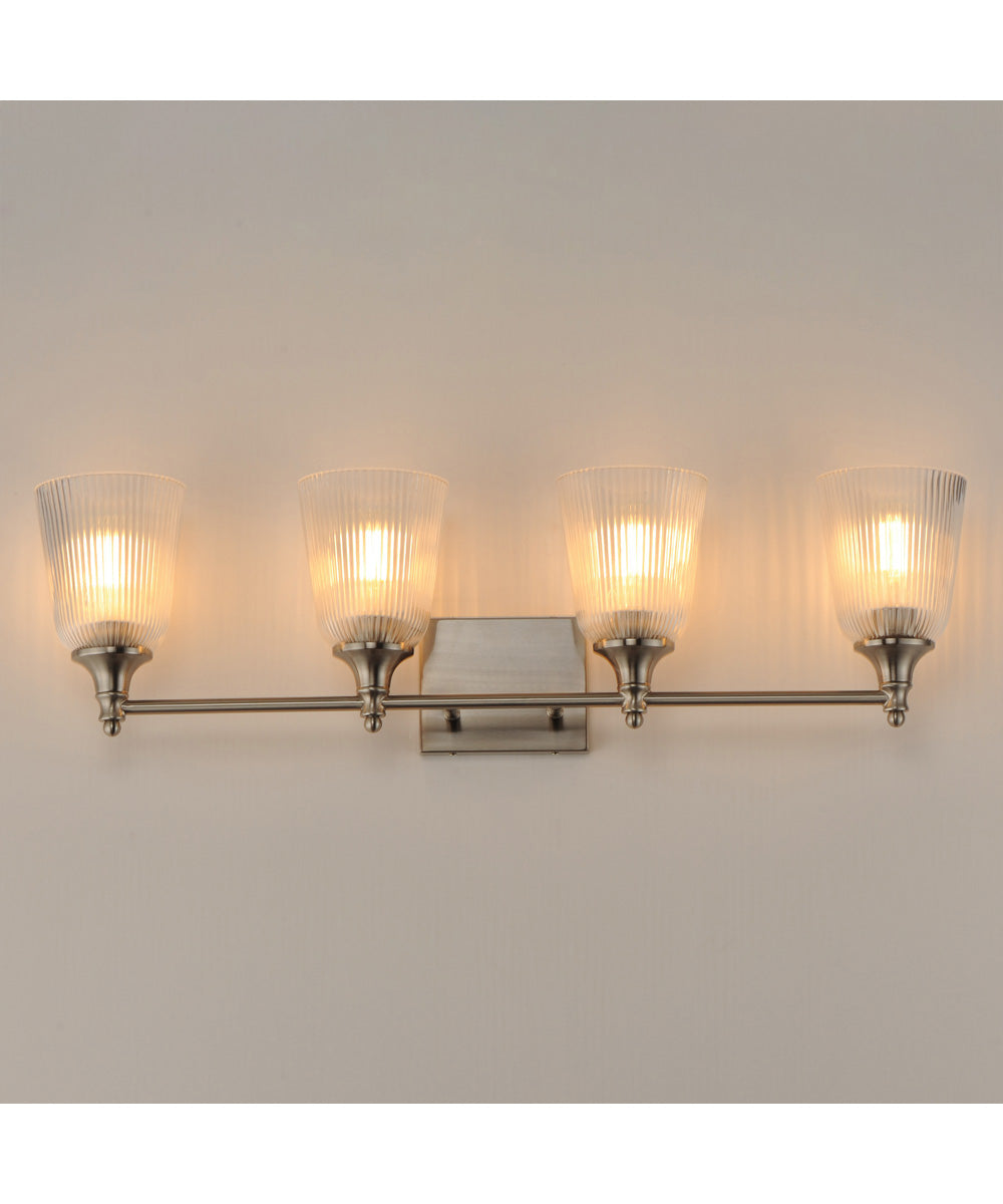 Julip 4-Light Bath Vanity Satin Nickel