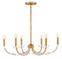 Aliso 6-Light Medium Chandelier in Distressed Brass