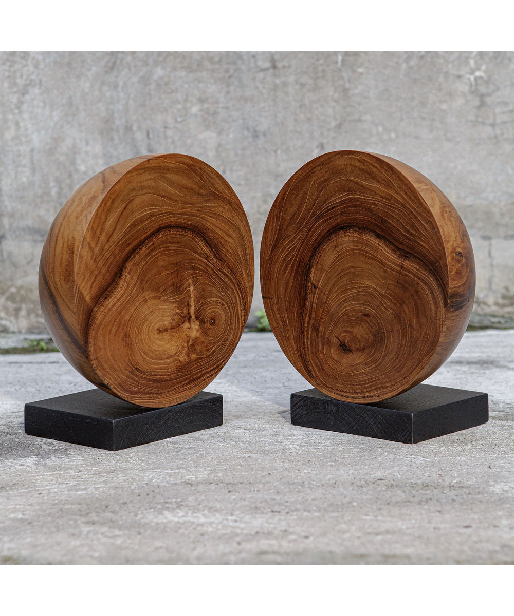 Teak And Noir Bookends Set of 2