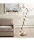 Irwin Curved Brass Floor Lamp