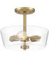 Westin 2 Light Semi-Flush Brushed Gold