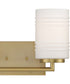 Leavenworth 2 Light Vanity Brushed Gold