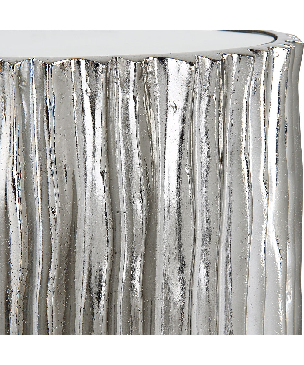 Echo Modern Nickel Drink Table