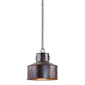 Giaveno 1-Light Drum Pendant Oxidized Bronze