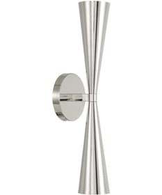 Levi 2-Light Sconce Polished Nickel
