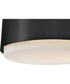 Cedric 2-Light Small Semi-Flush Mount in Black