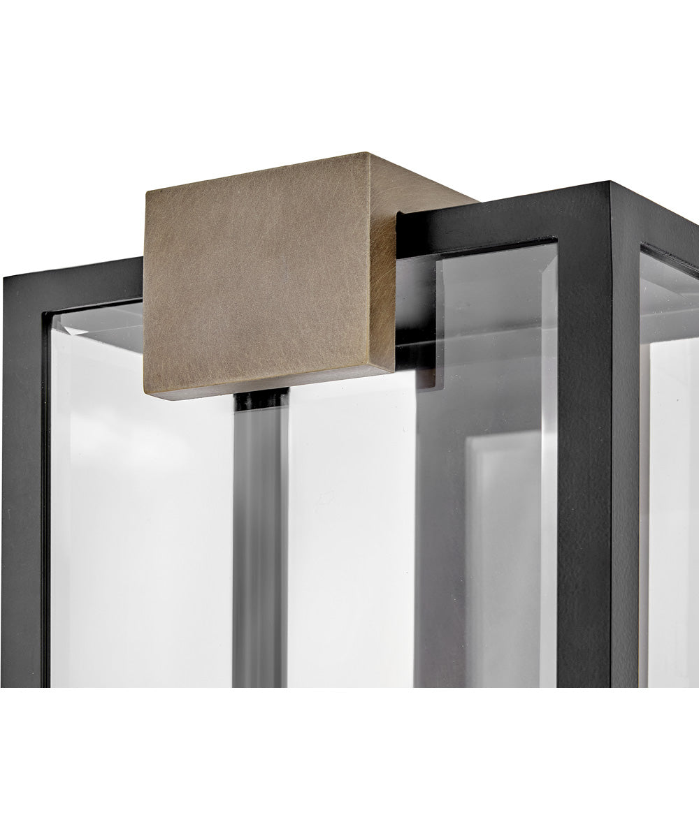 Bergen 1-Light Large Wall Mount Lantern in Black