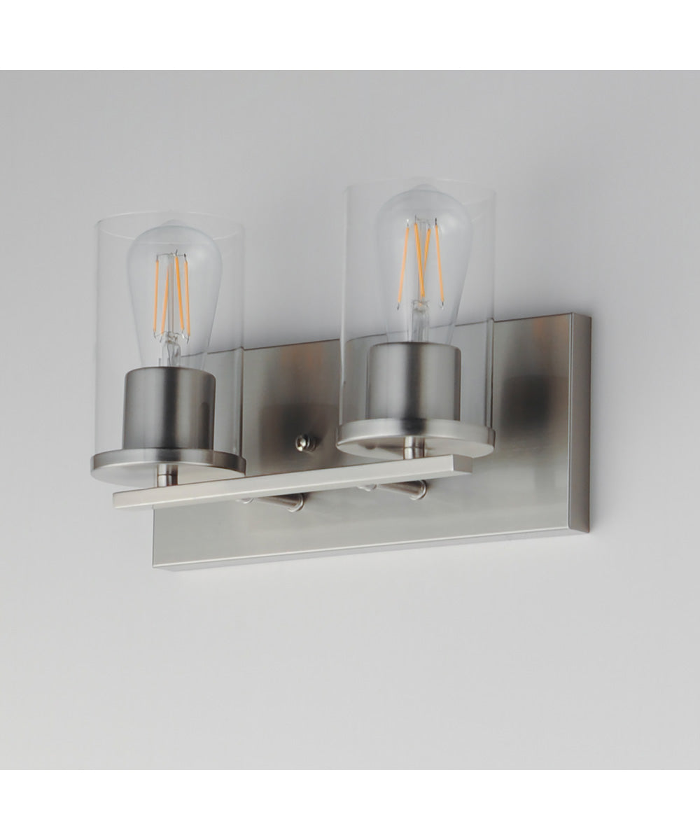 Lateral 2-Light Bath Vanity Satin Nickel