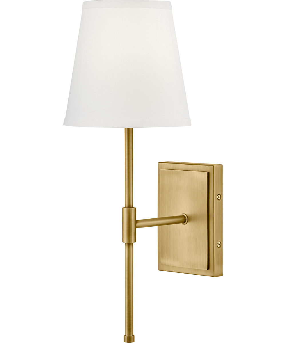 Beale 1-Light Medium Single Light Sconce in Lacquered Brass