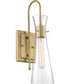 5"W Bahari 1-Light Vanity & Wall Vintage Brass