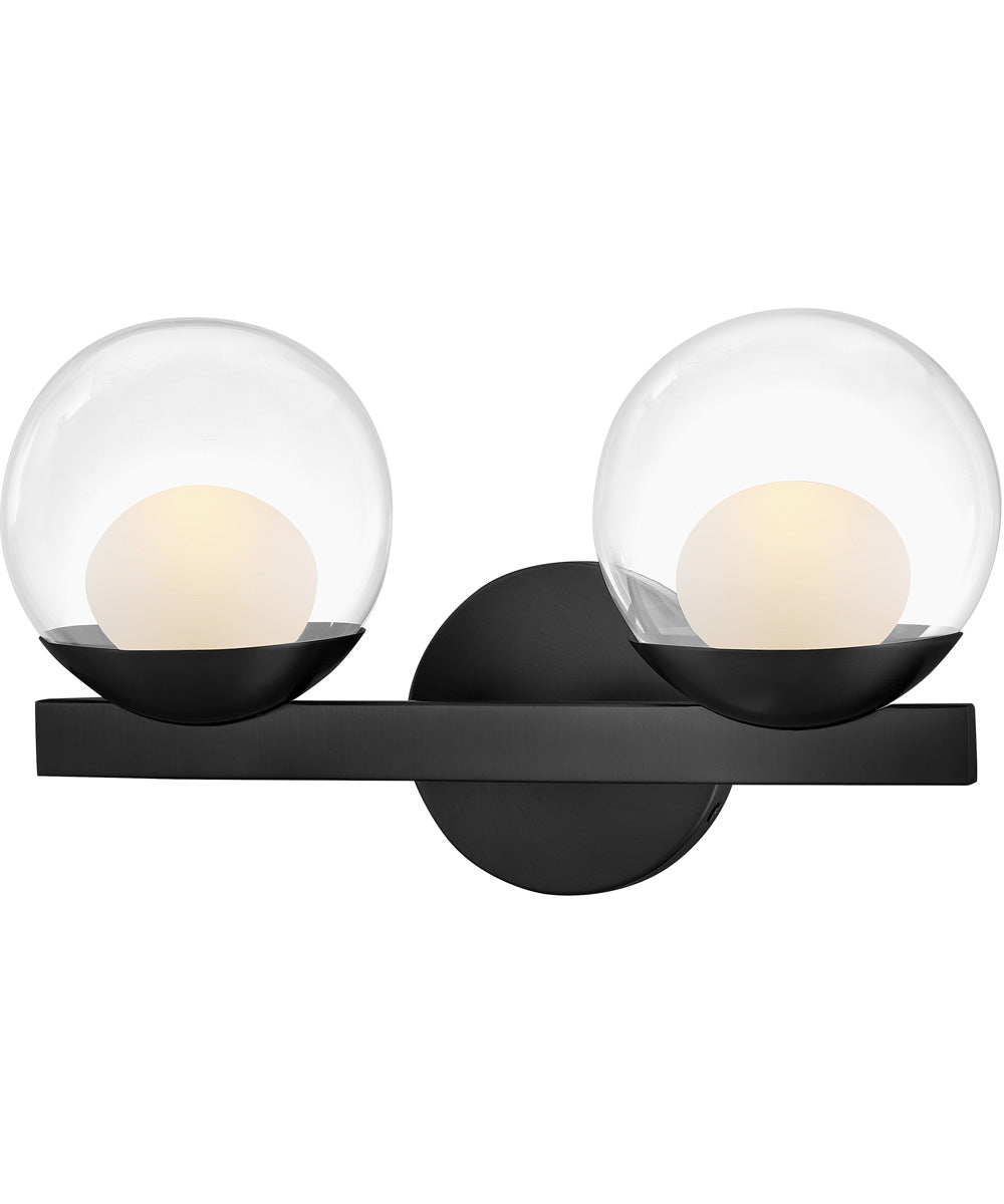 Sunni 2-Light Small Two Light Vanity in Black
