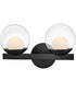 Sunni 2-Light Small Two Light Vanity in Black