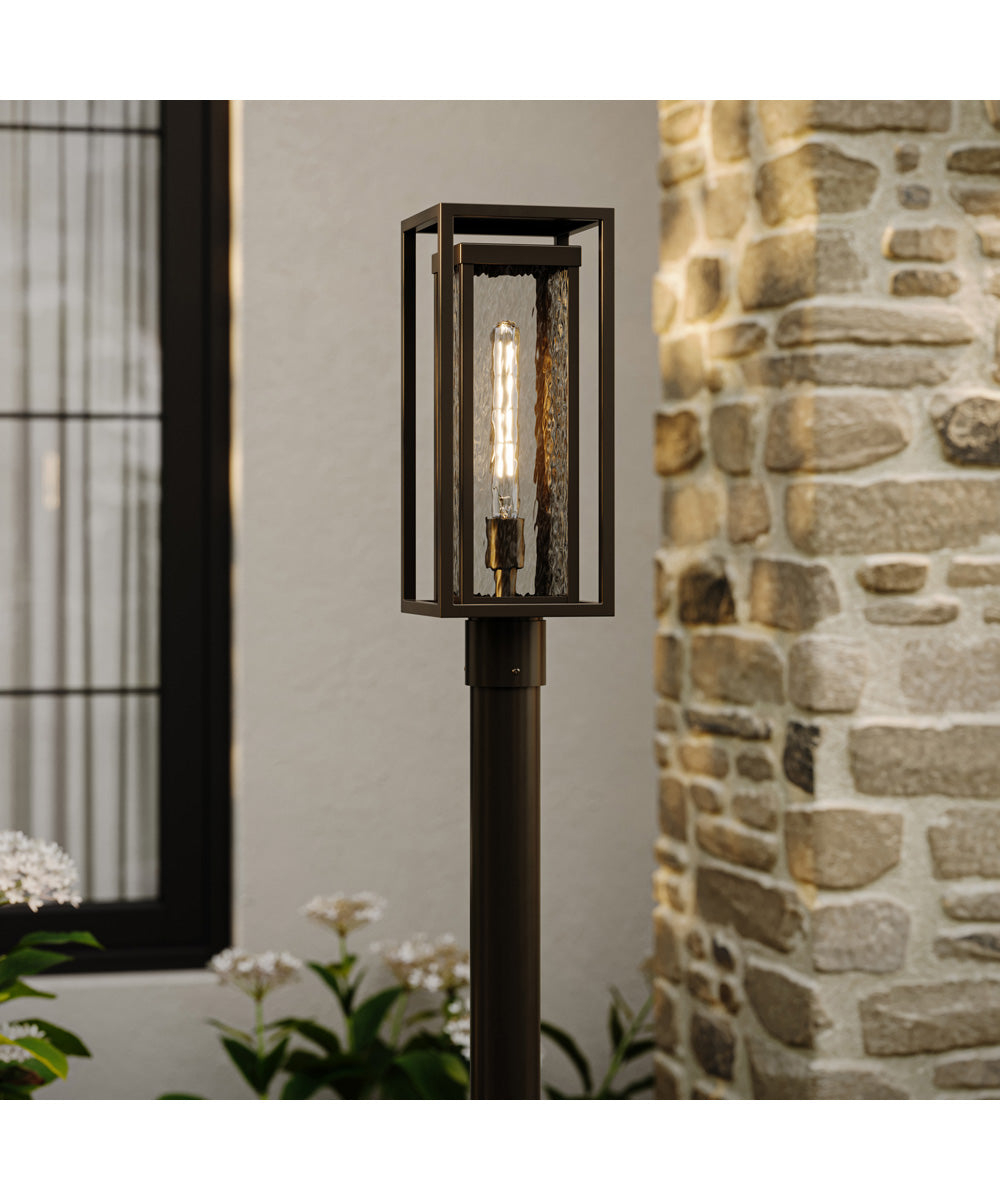 Shaw 19 Inch 1 Light Outdoor Post Light with Clear Glass Antique Bronze