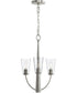 Jheni 3-Light Chandelier with Clear Glass Shades Brushed Nickel