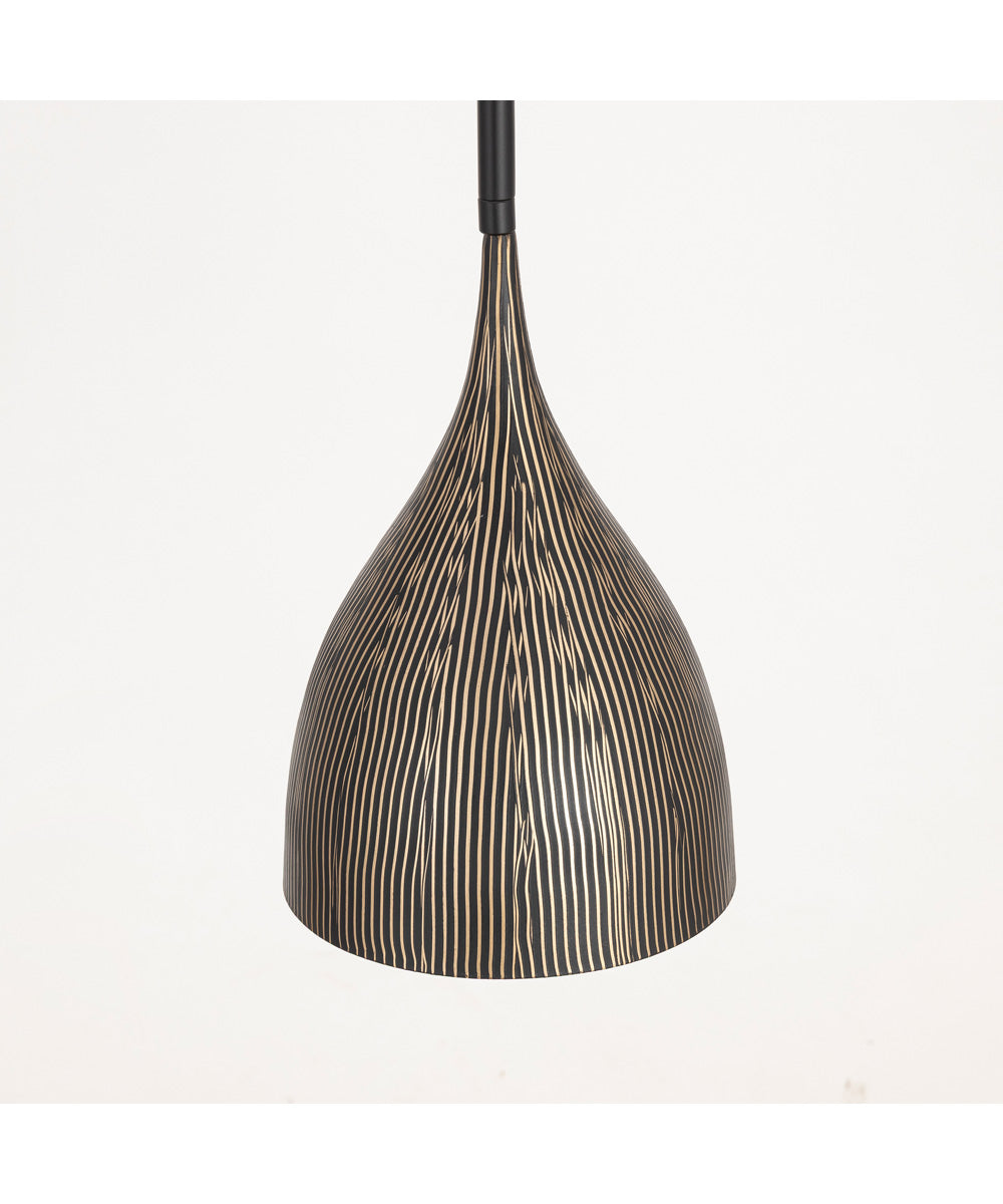 Fleur 1-Light Mini Pendant Black / Gold