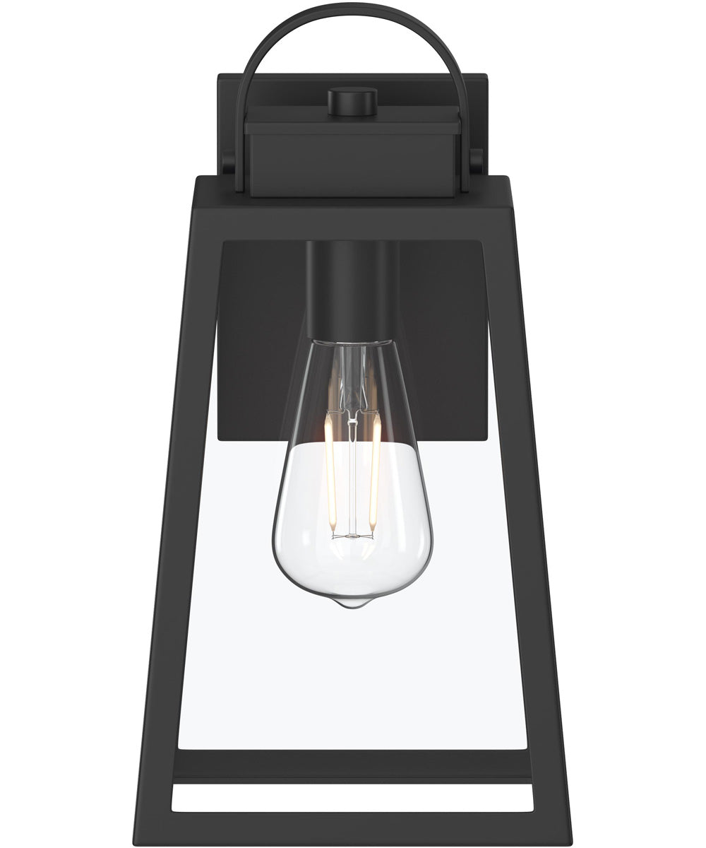 Hedry Medium Outdoor Wall Lantern with Clear Glass Panels Matte Black