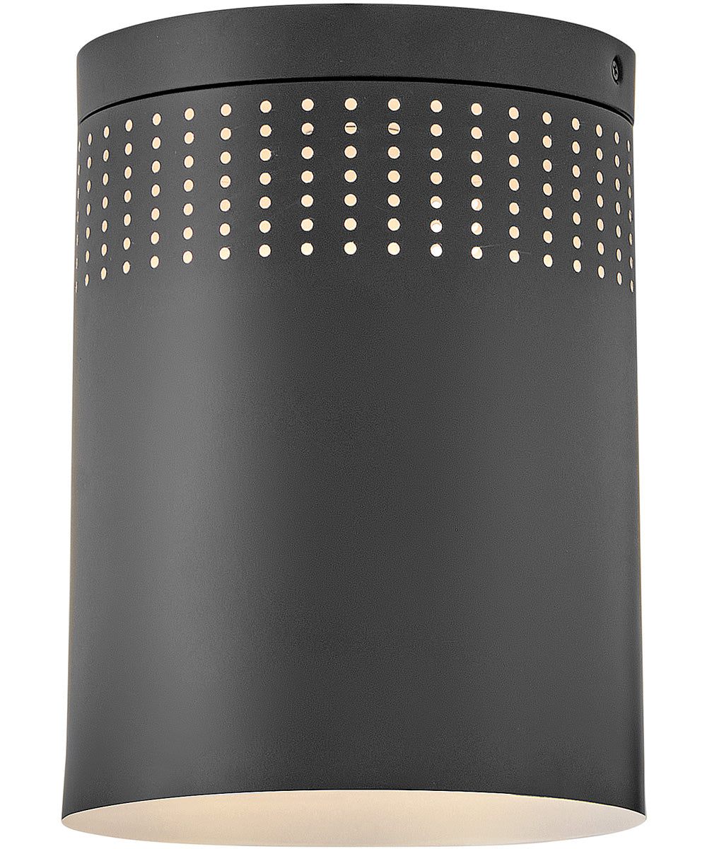 Casey 1-Light Small Flush Mount in Black