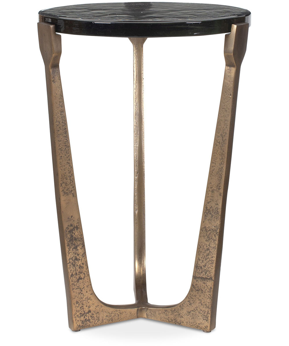 Bohdi Outdoor Brass Accent Table