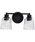 Grayson 2-Light Vanity & Wall Matte Black