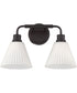 Pleated II 2-Light Lighting Flat Black