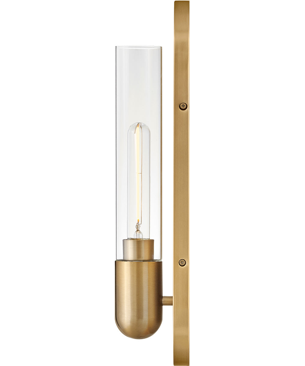 Tully 1-Light Medium Single Light Sconce in Lacquered Brass