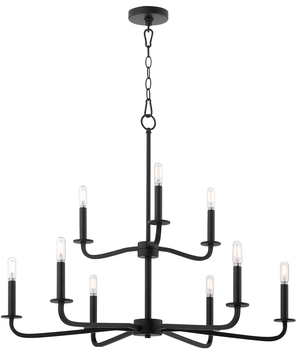 Rutherford 9-light Chandelier Matte Black