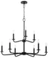Rutherford 9-light Chandelier Matte Black