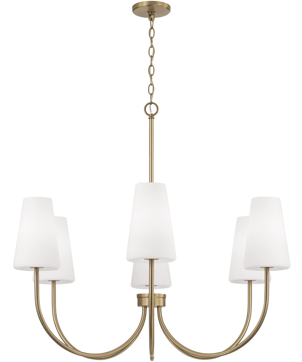 Averitt 6-Light Chandelier Aged Brass