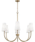 Averitt 6-Light Chandelier Aged Brass