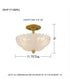 Whitecap 3-light Semi Flush Mount Brushed Gold