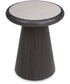 Bracken Round End Table French Black