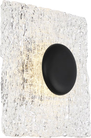 10"W Riverbed 1-Light LED Flush Mount Light Matte Black