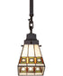 5" Square Diamond Band Mission Mini Pendant