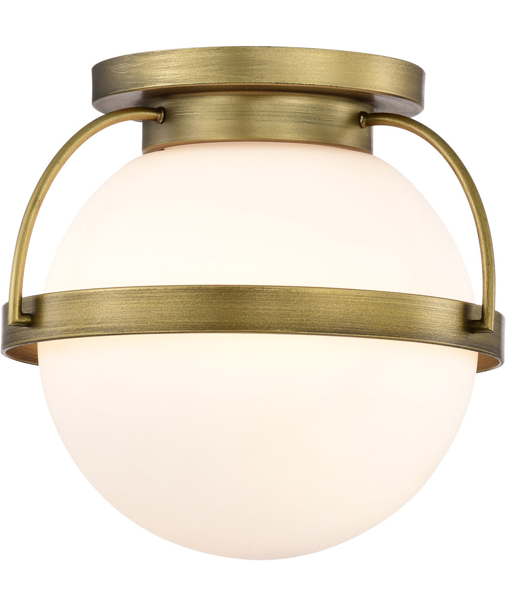 Lakeshore 1-Light Close-to-Ceiling Natural Brass