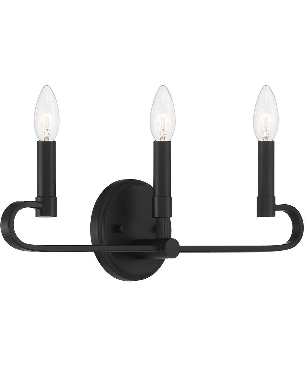 Summit 3 Light Vanity Matte Black