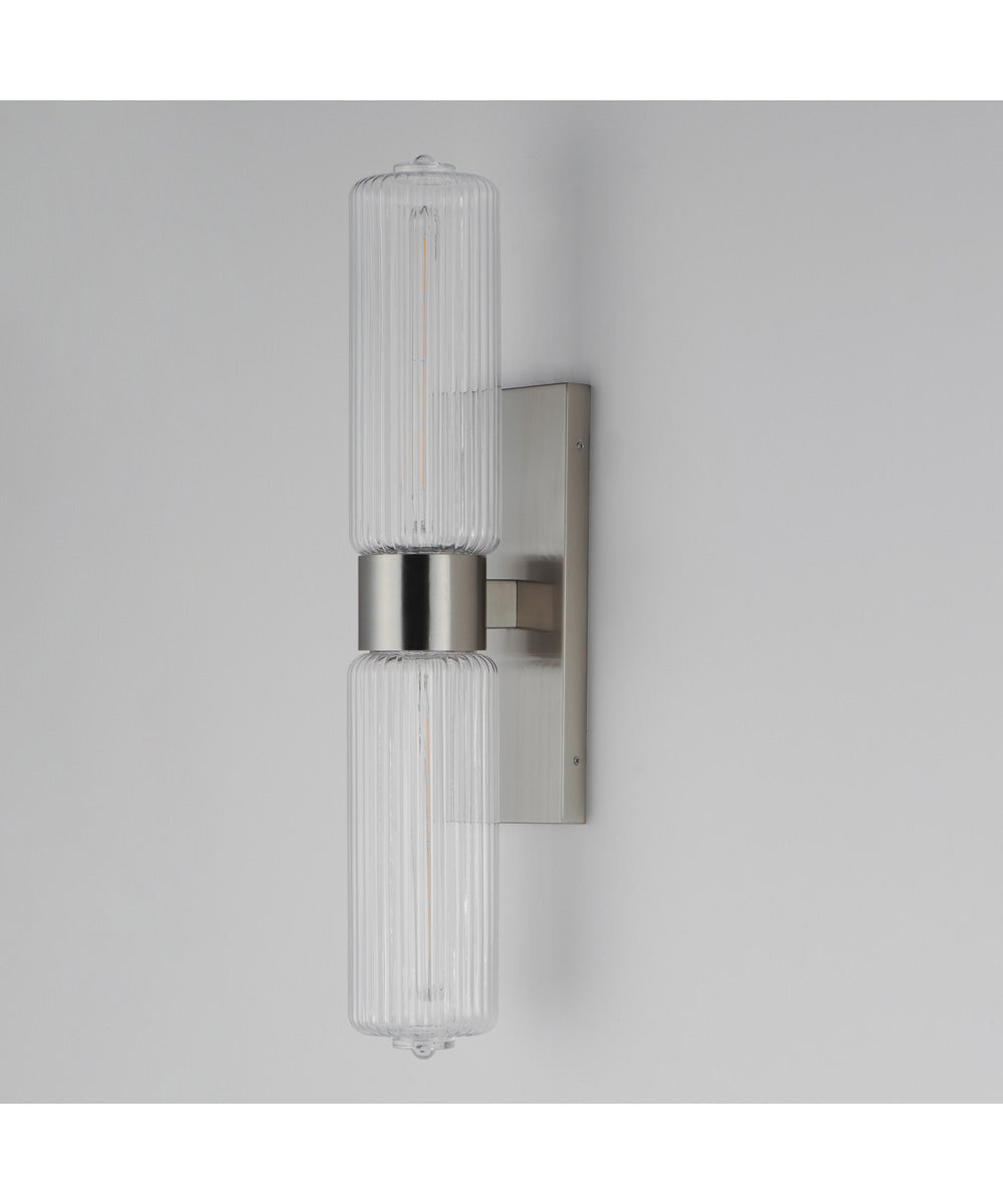 Kasbah 2-Light Wall Sconce Satin Nickel