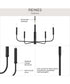 Reines 5-Light Medium Chandelier Matte Black