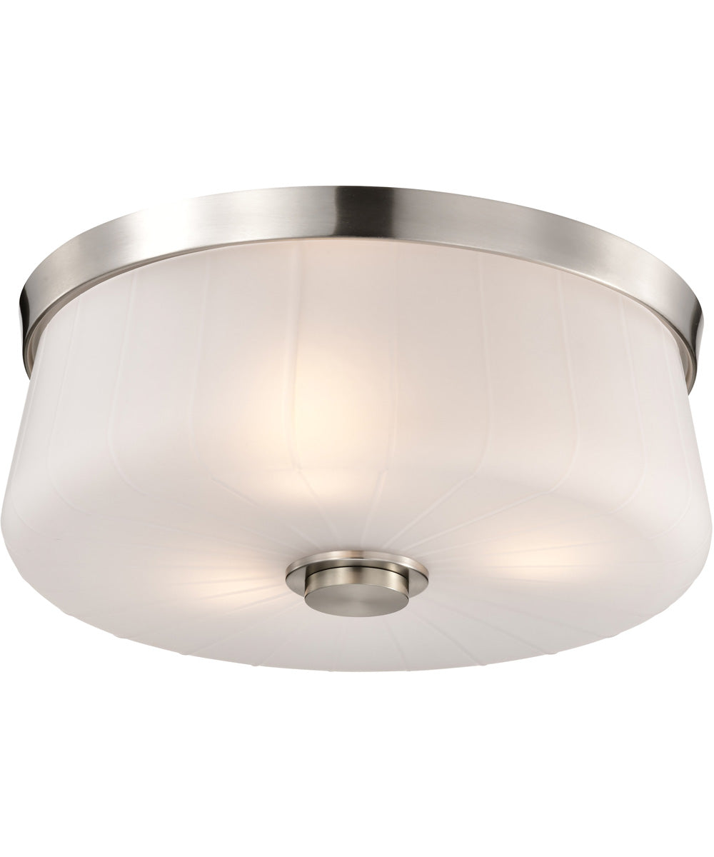 Lune 3-Light Close-to-Ceiling Brushed Nickel