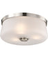 Lune 3-Light Close-to-Ceiling Brushed Nickel